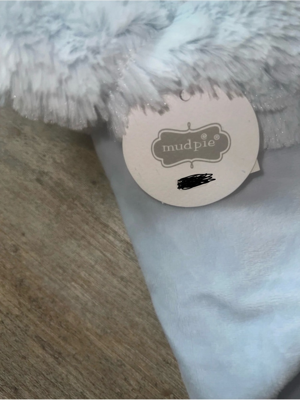 Mud Pie Soft Baby Blanket Light Blue